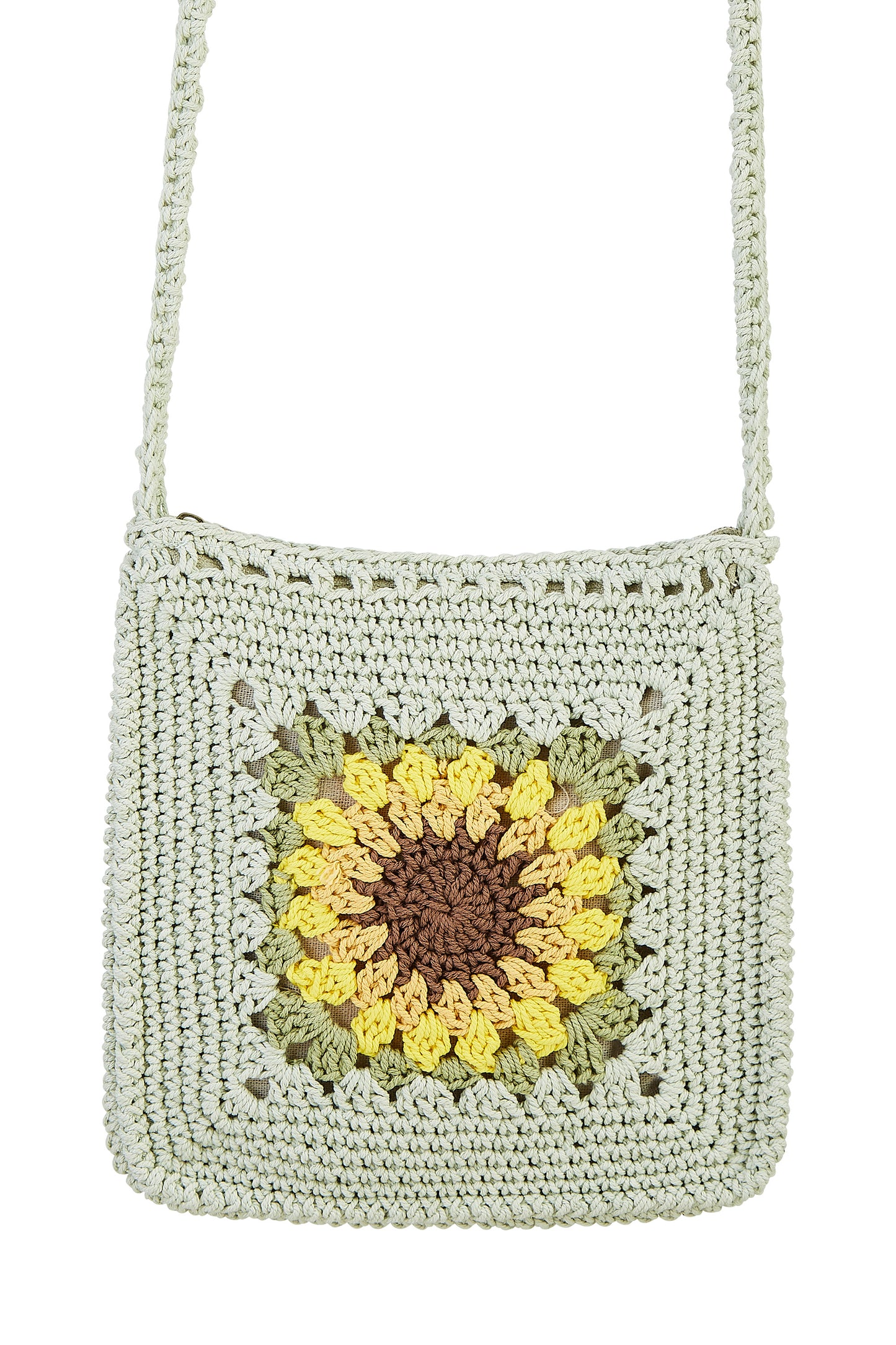 Yumi Handmade Green Sunflower Crochet Bag ACC BAGS Yumi