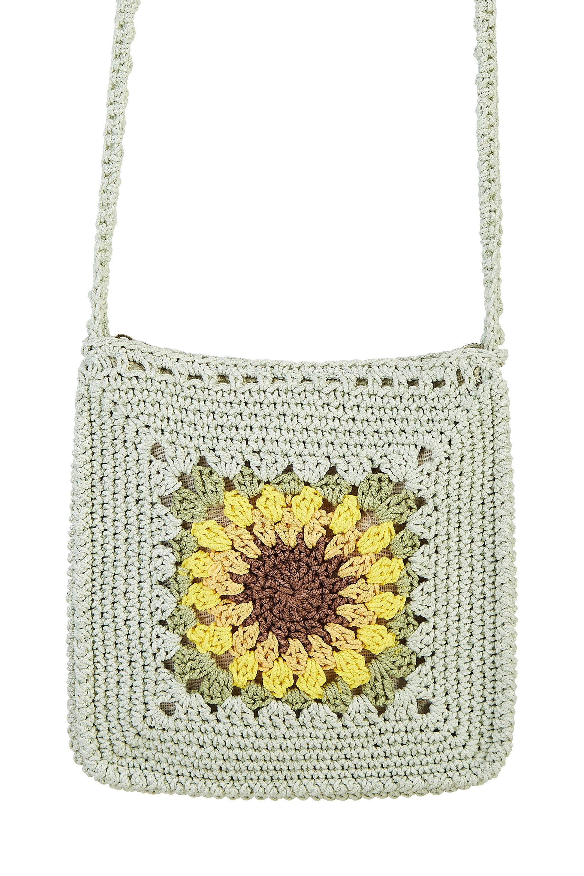 Yumi Handmade Green Sunflower Crochet Bag ACC BAGS Yumi