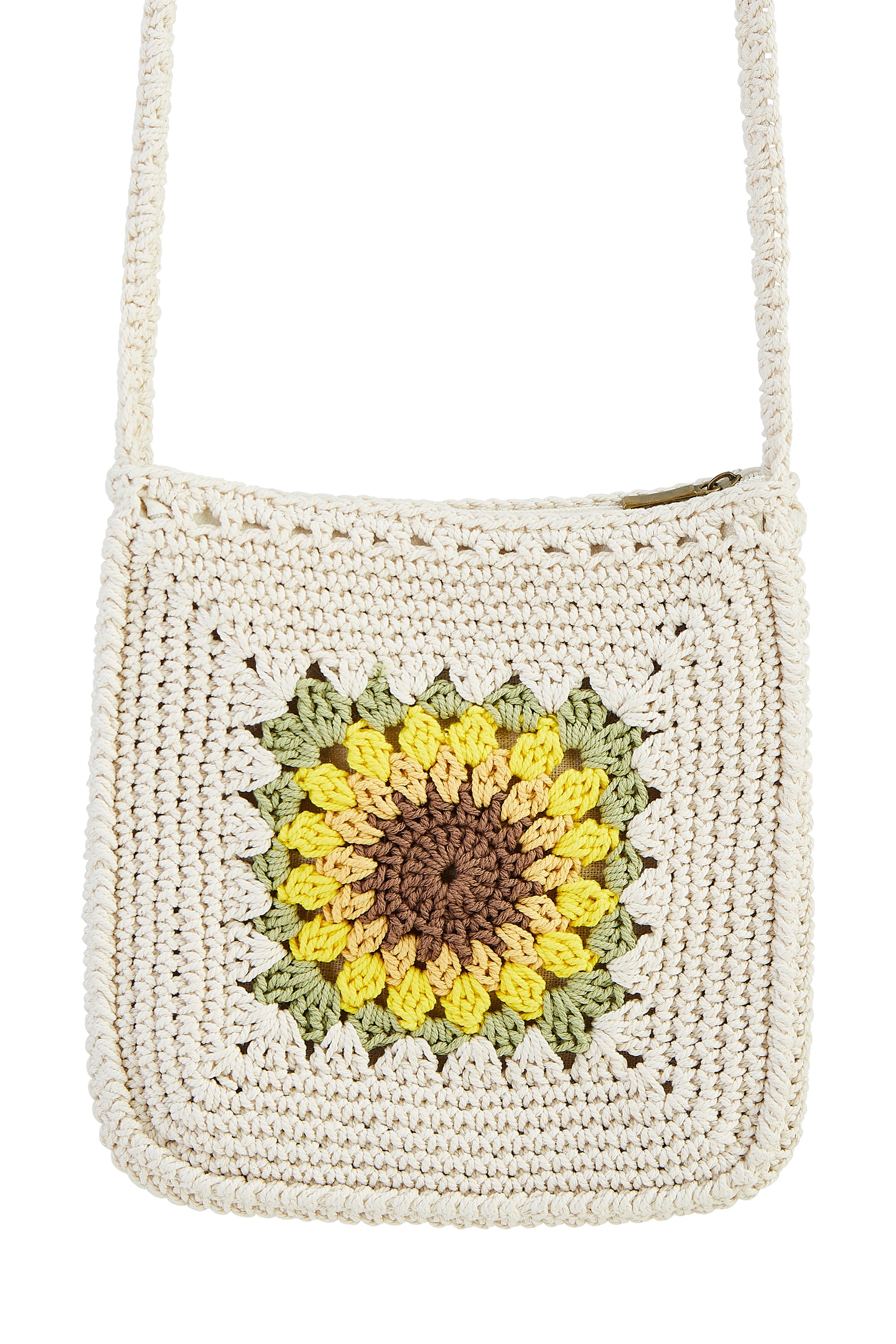 Yumi Handmade White Sunflower Crochet Bag ACC BAGS Yumi