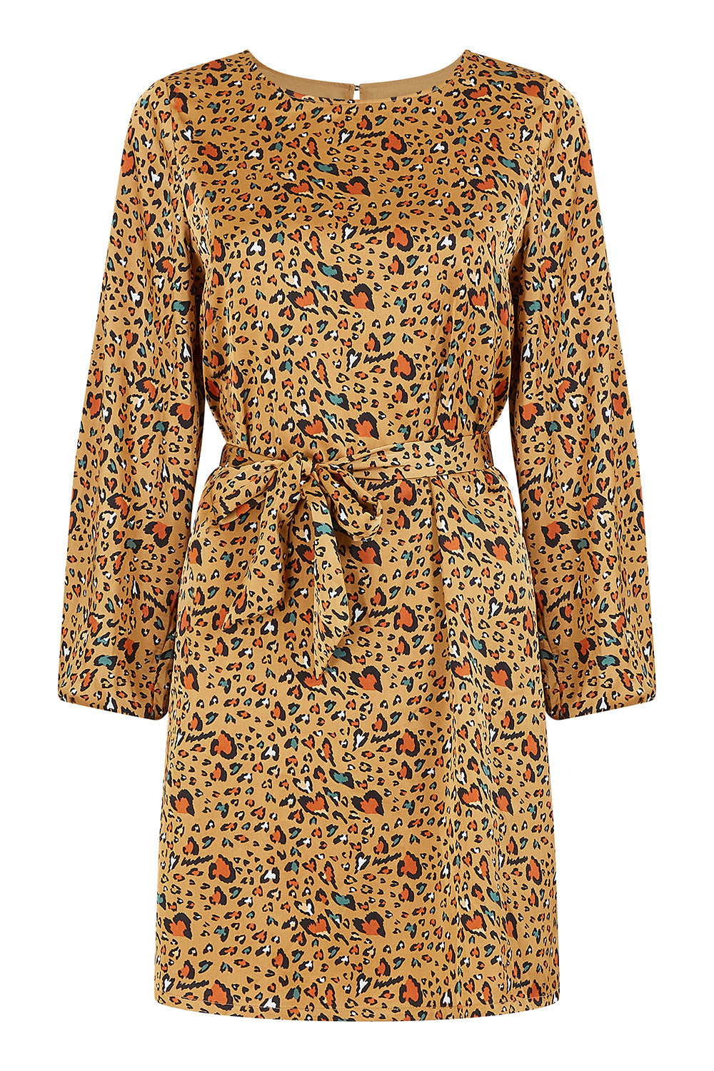 Mela Animal Heart Print Long Sleeve Tunic Dress Mela