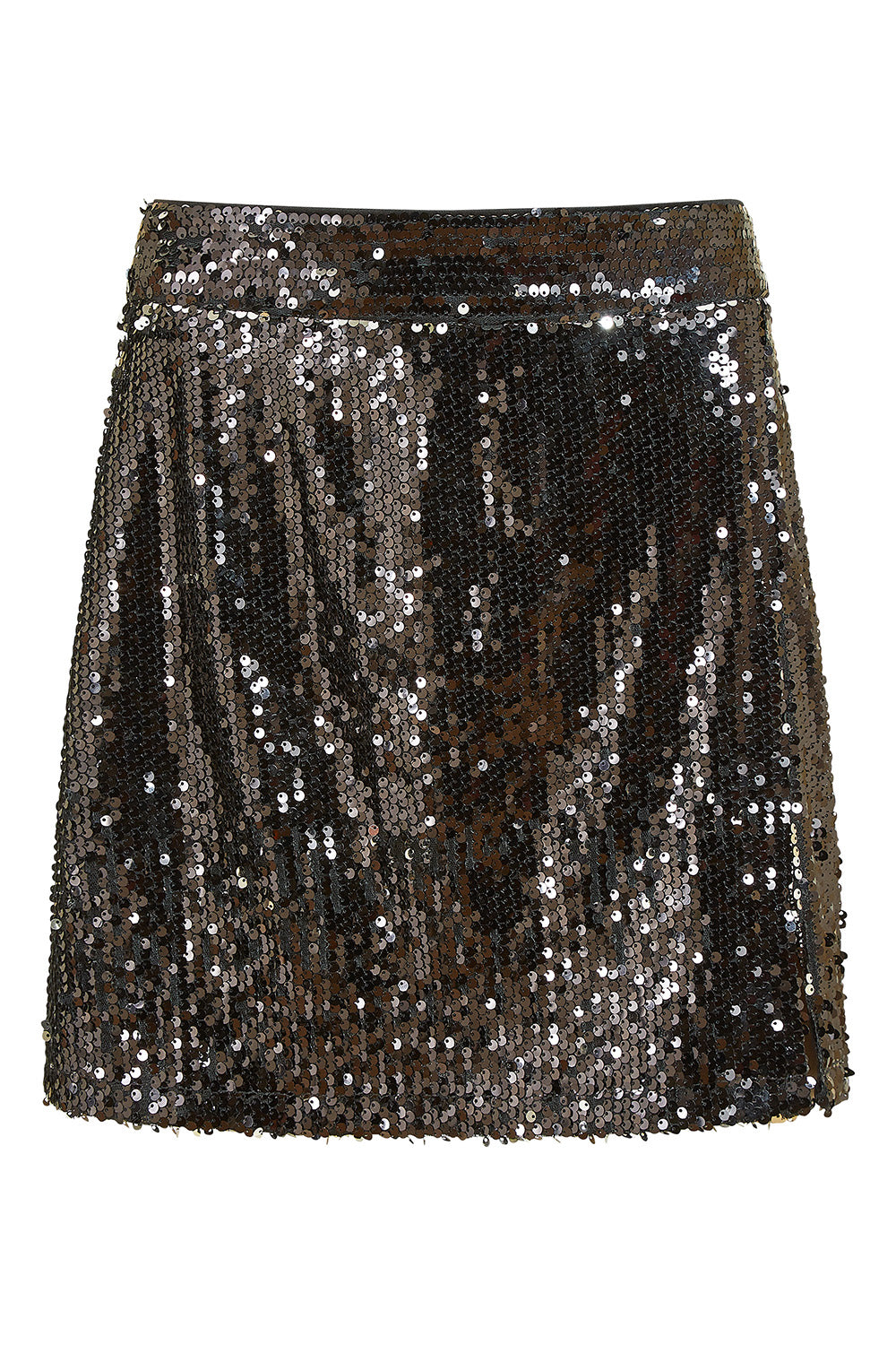 Mela Black Sequin Mini Skirt Mela