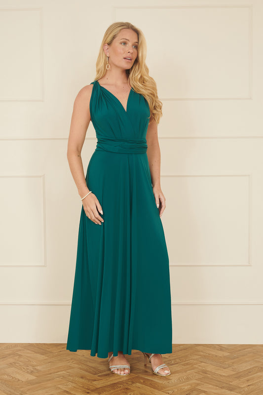 Yumi Green Jersey Stretch Multiway Midi Dress DRES Day Yumi