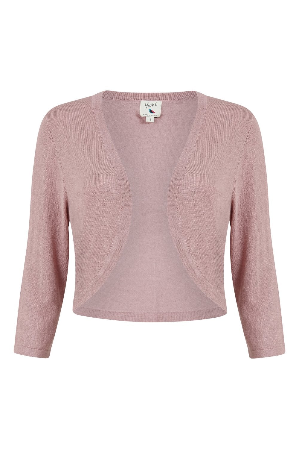 Yumi Blush Knitted Curve Bolero KNIT Cardi Yumi