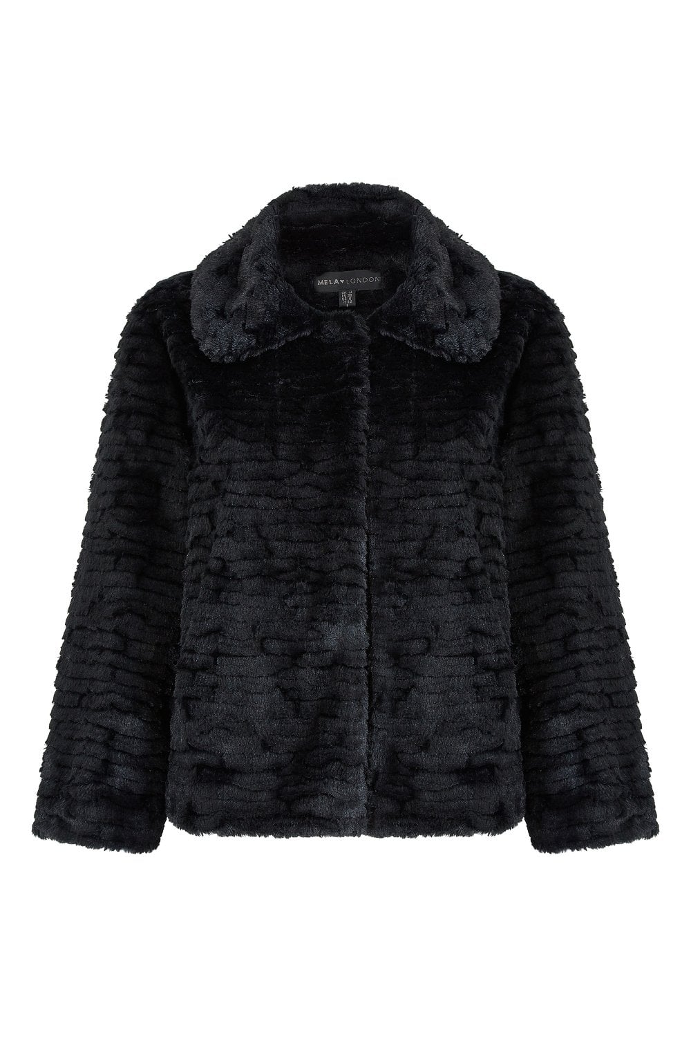 Mela Black Faux Fur Short Jacket Mela