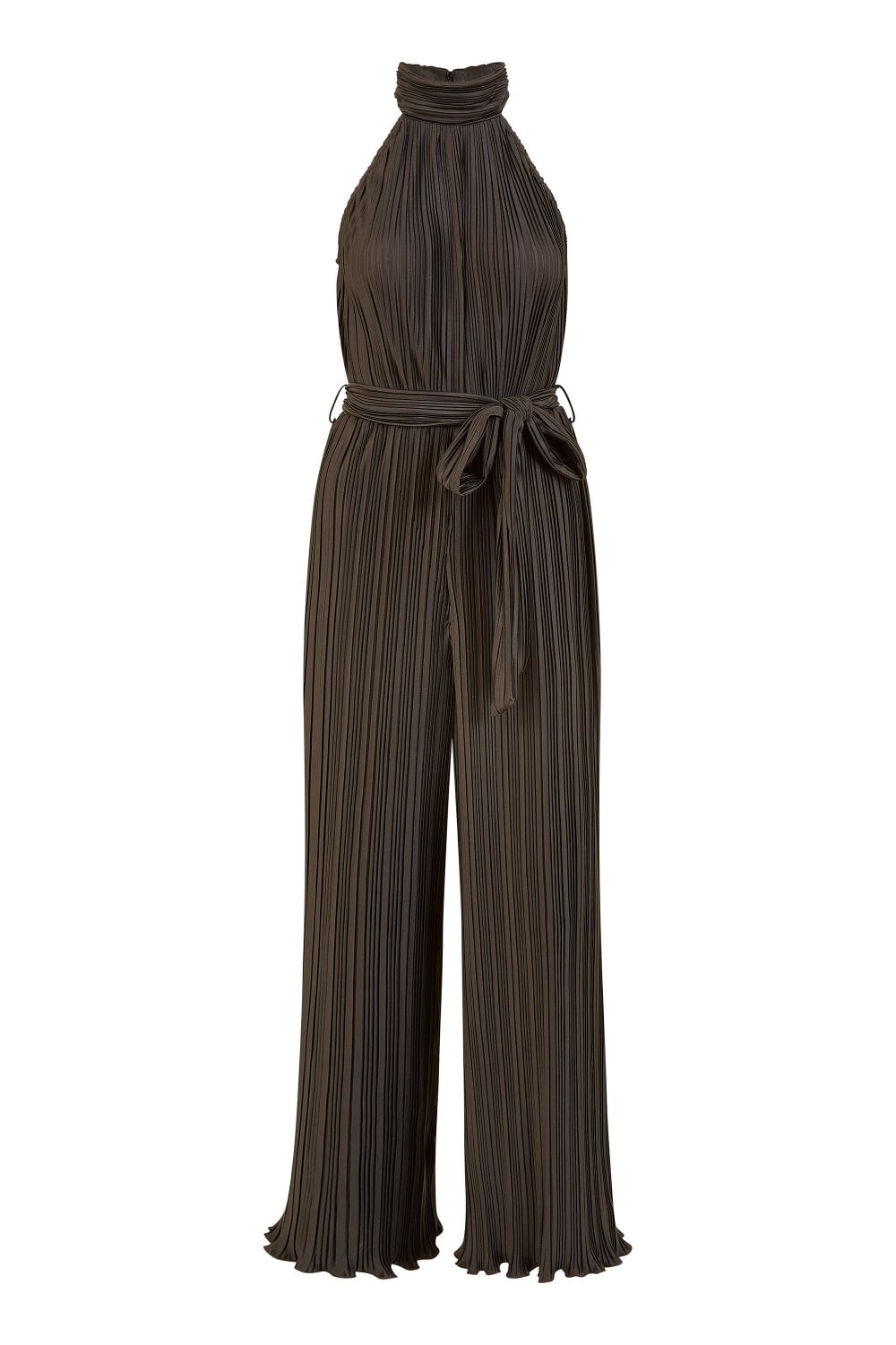 Mela Black Pleated Halter Neck Jumpsuit Mela