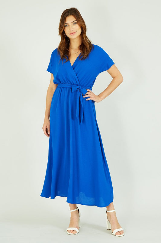 Mela Blue Kimono Sleeve Midi Dress Yumi