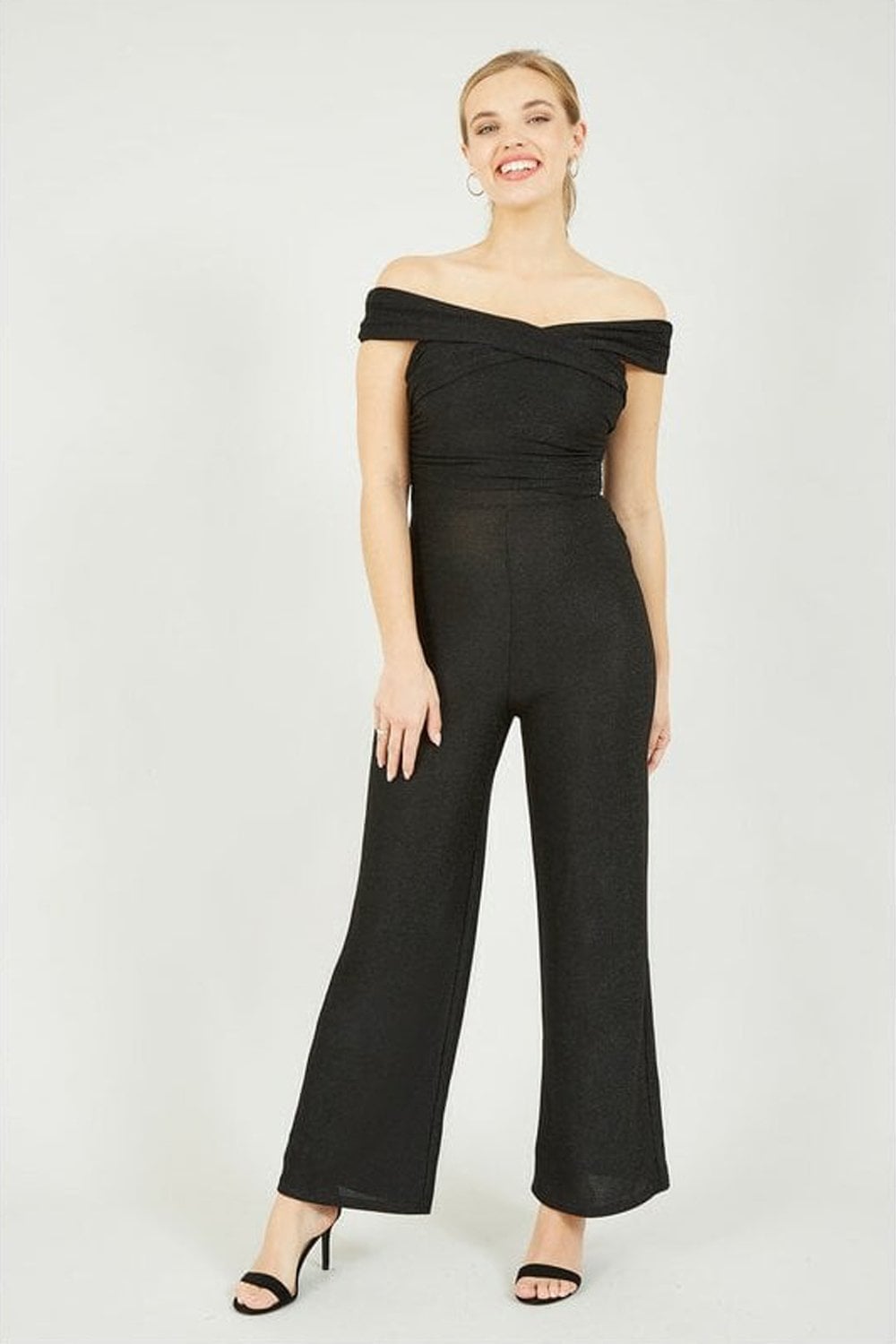 Mela Crossover Bardot Jumpsuit JUMPSUIT Yumi