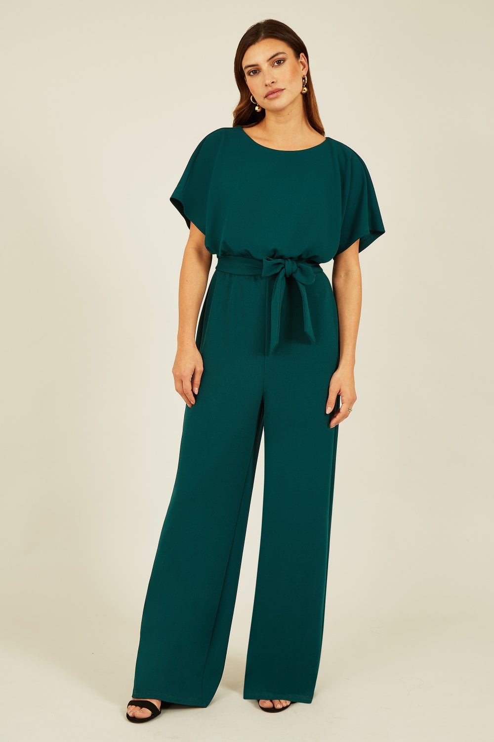 Mela Green Batwing Stretch Jumpsuit Mela