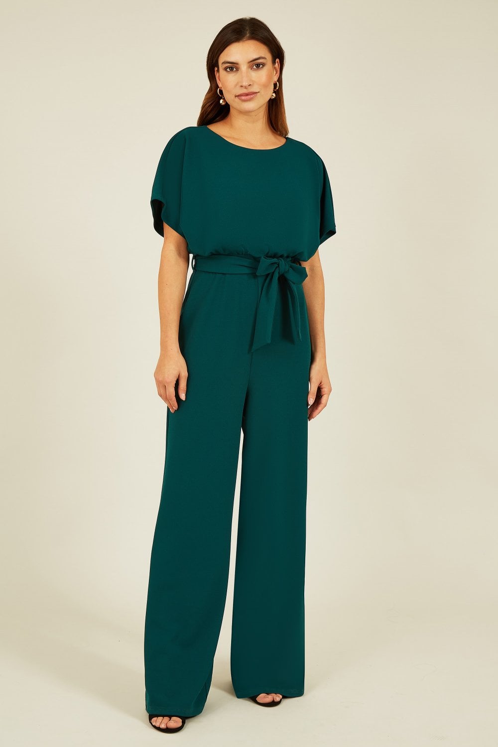 Mela Green Batwing Stretch Jumpsuit Mela