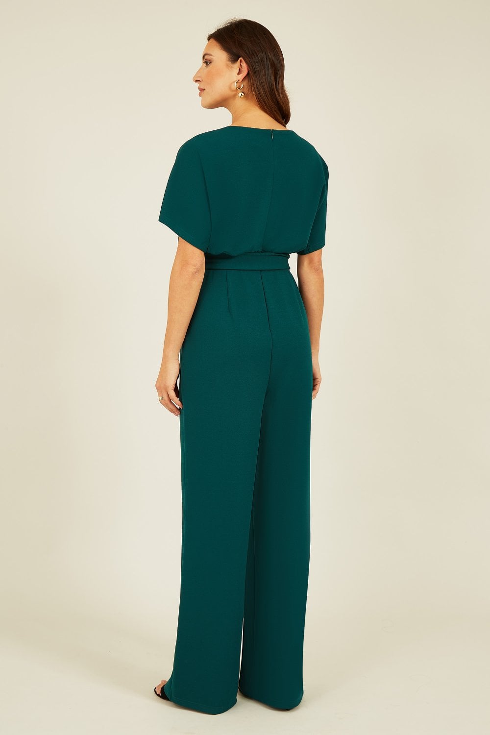 Mela Green Batwing Stretch Jumpsuit Mela