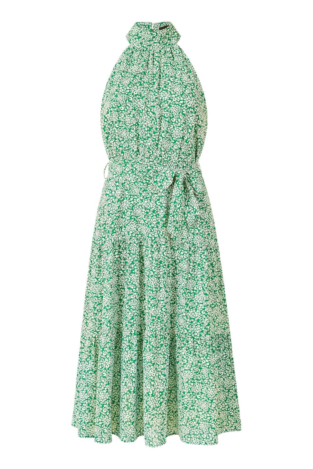 Mela Green Ditsy Floral Halter Neck Midi Dress Mela