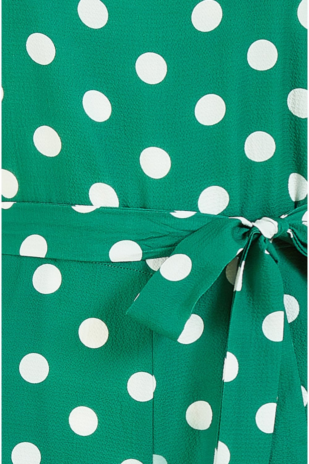 Mela Green Polka Dot Culotte Jumpsuit Yumi