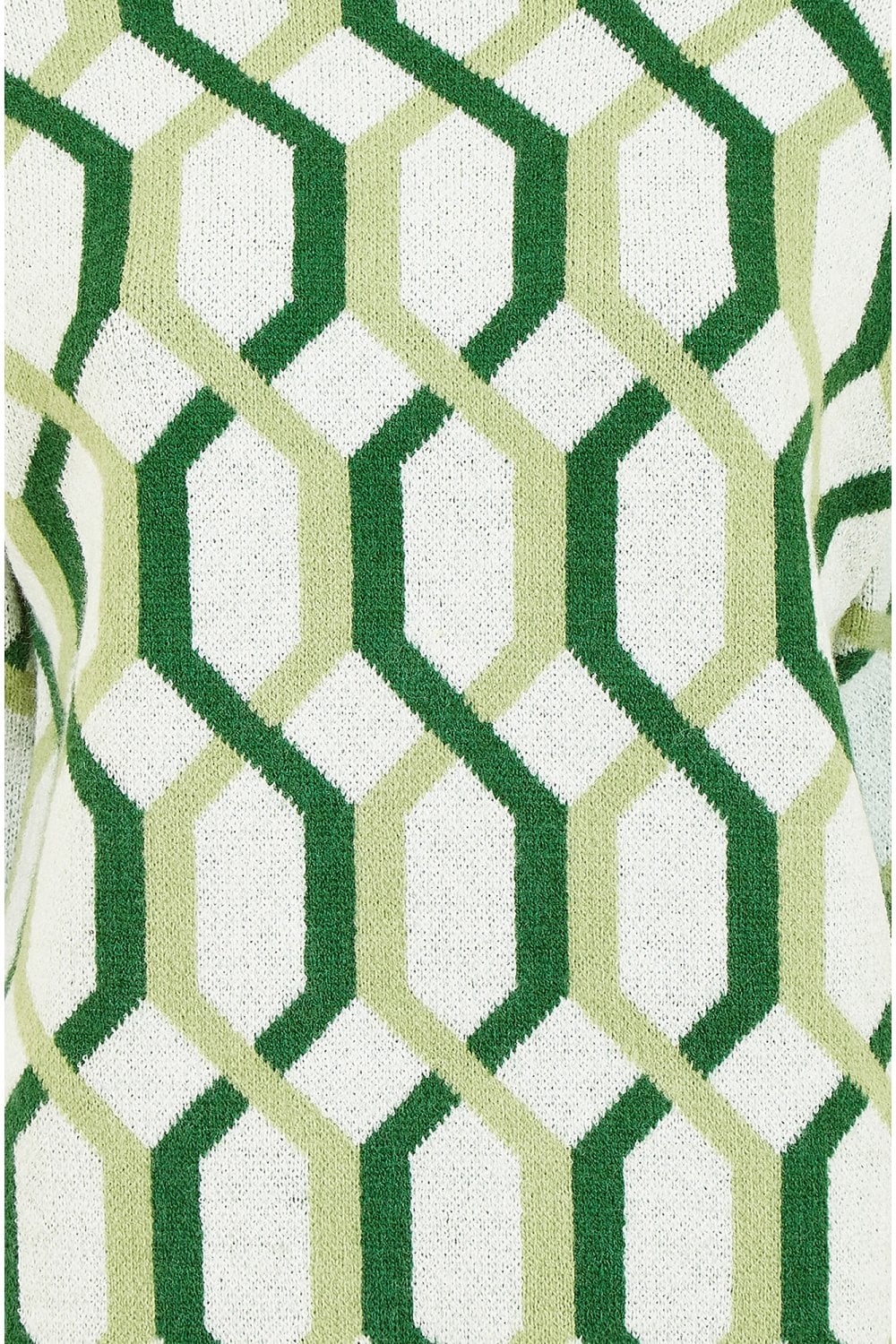 Mela Green Retro Pattern Jumper Mela