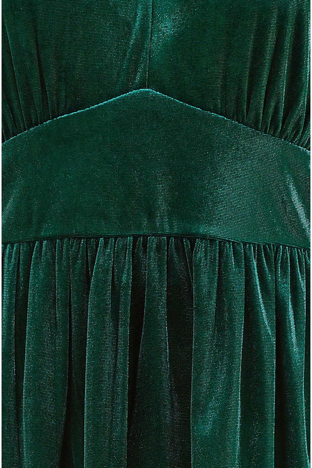 Mela Green Velvet Long Sleeve Skater Dress Yumi