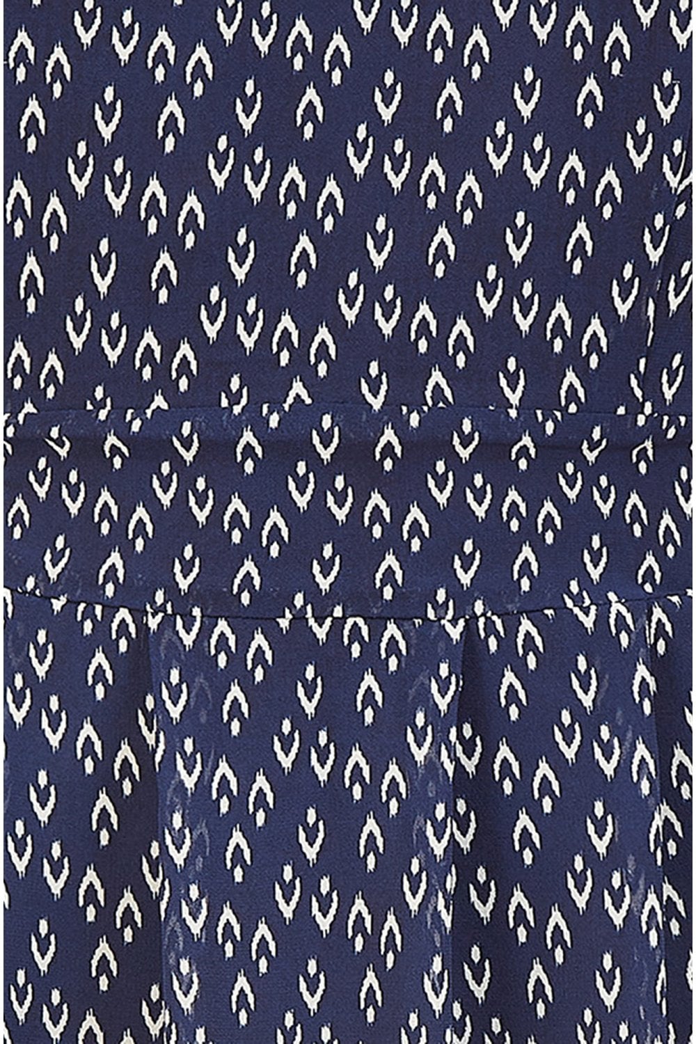 Mela Navy Border Print Skater Dress Mela