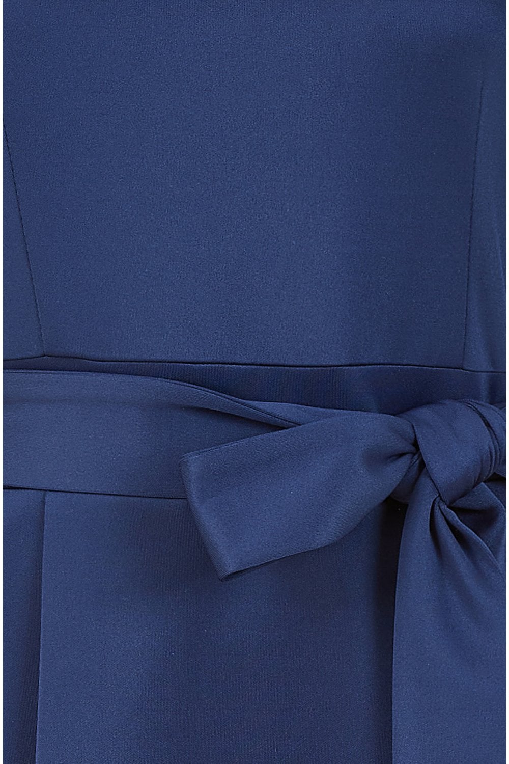 Mela Navy Halter neck Dipped Hem Skater Dress Yumi