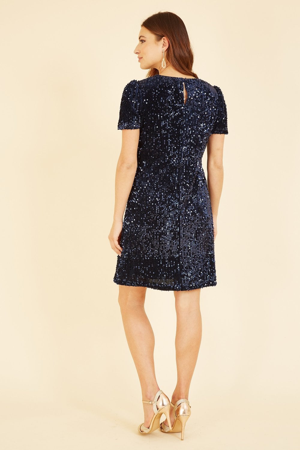 Mela Navy Sequin Tunic Dress Yumi