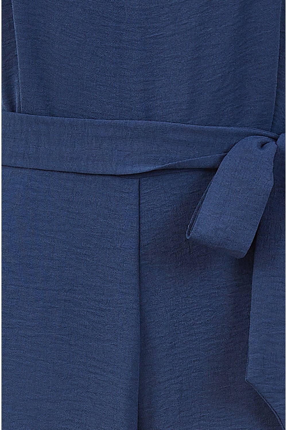 Mela Navy Square Neck Puff Sleeve Culotte Jumpsuit Yumi