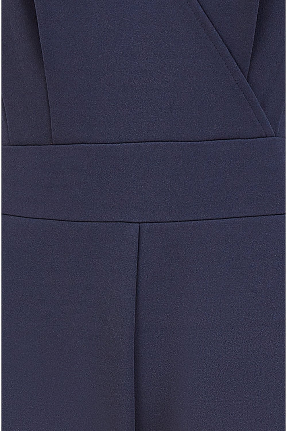 Mela Navy Stretch Jumpsuit with Buckle Details Mela