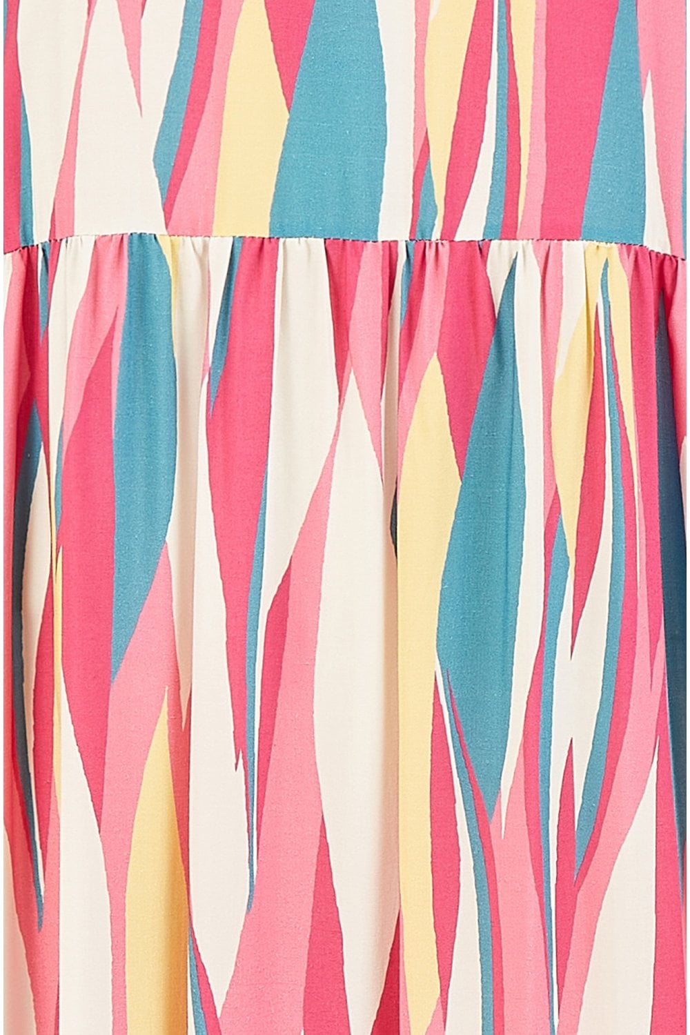 Mela Pink Viscose Abstract Stripe Midi Sundress Mela