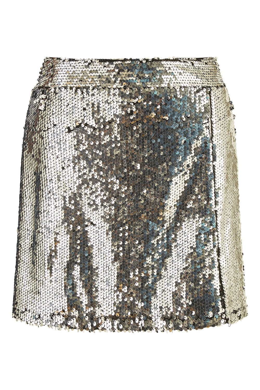 Mela Silver Sequin Mini Skirt Mela