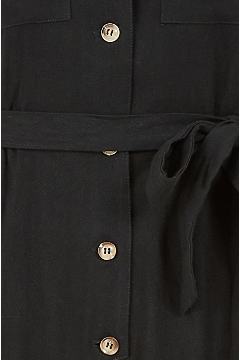 Yumi Black Button Up Jumpsuit Yumi