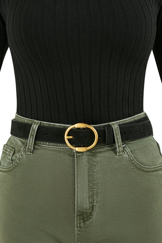 Yumi Black Gold Buckle Belt Yumi