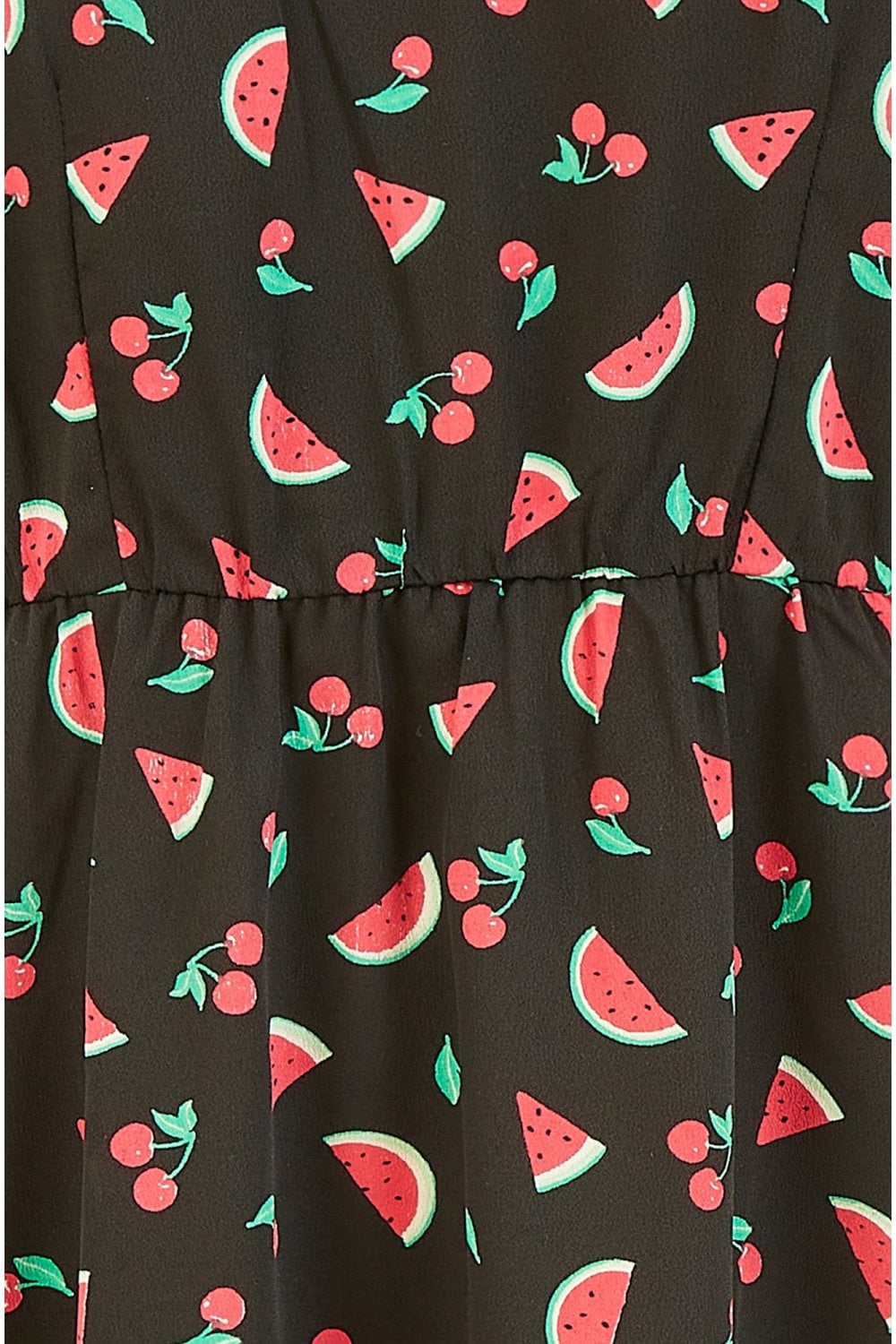 Yumi Black Recycled Fabric Watermelon Print Sundress Yumi