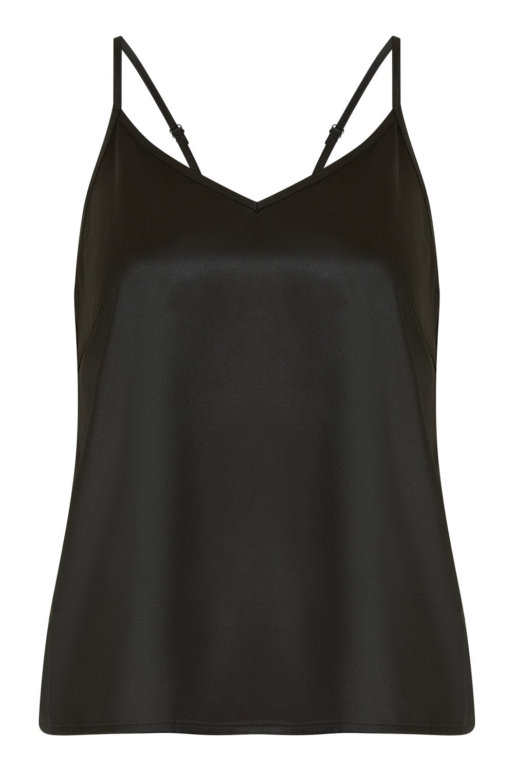 Yumi Black Satin Cami Top Yumi