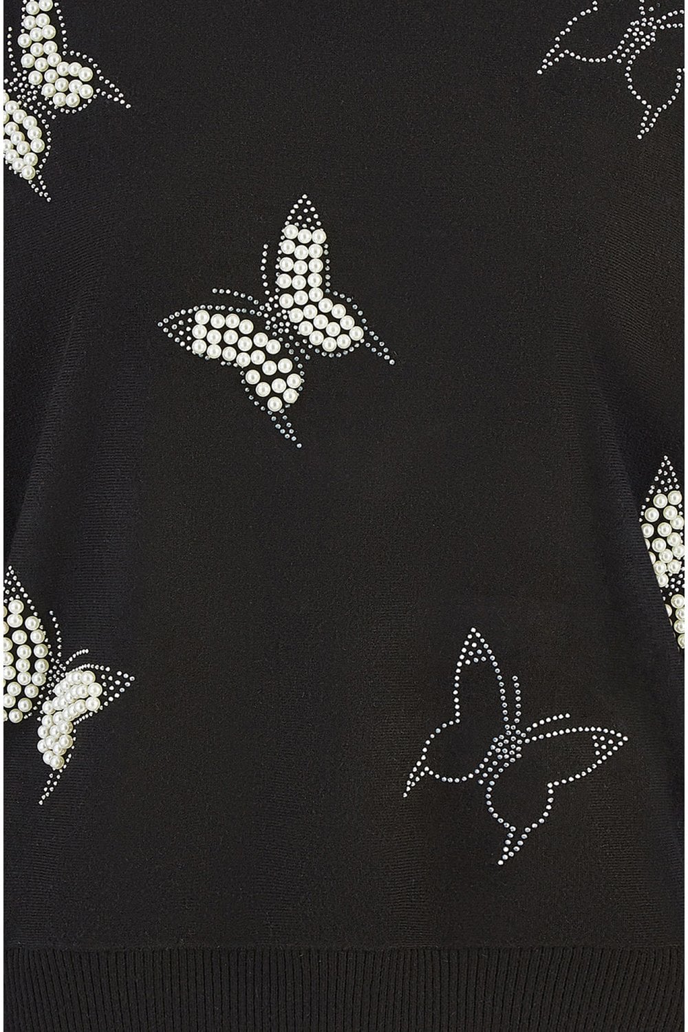 Yumi Black Sequin Butterfly Jumper Yumi