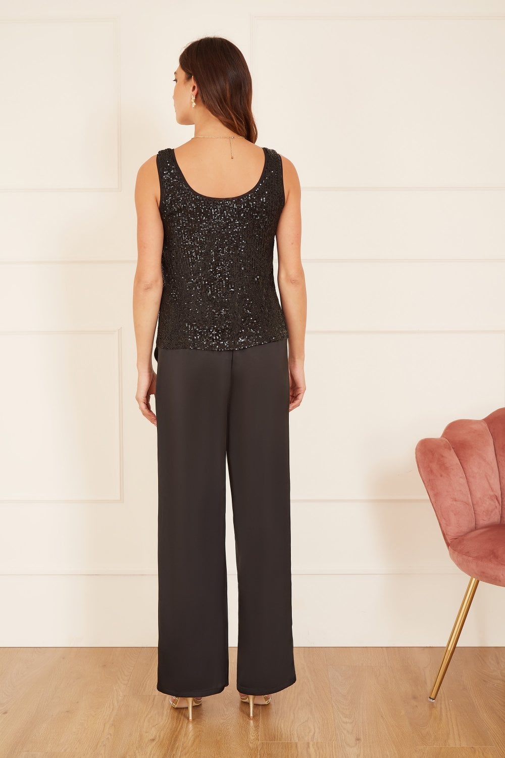 Yumi Black Sequin Vest Yumi