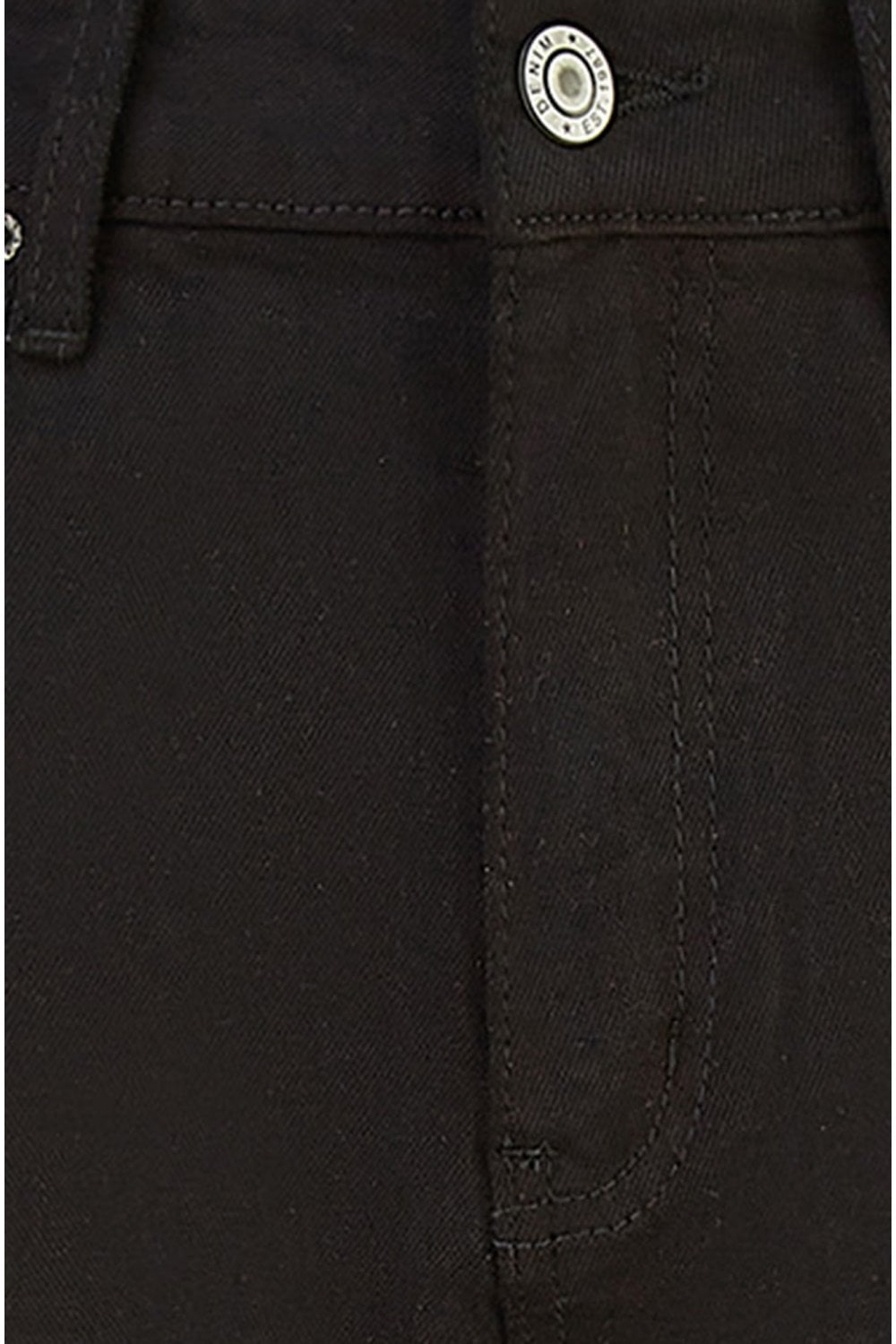 Yumi Black Stretch Canvas Wide Leg High Waist Jeans Yumi