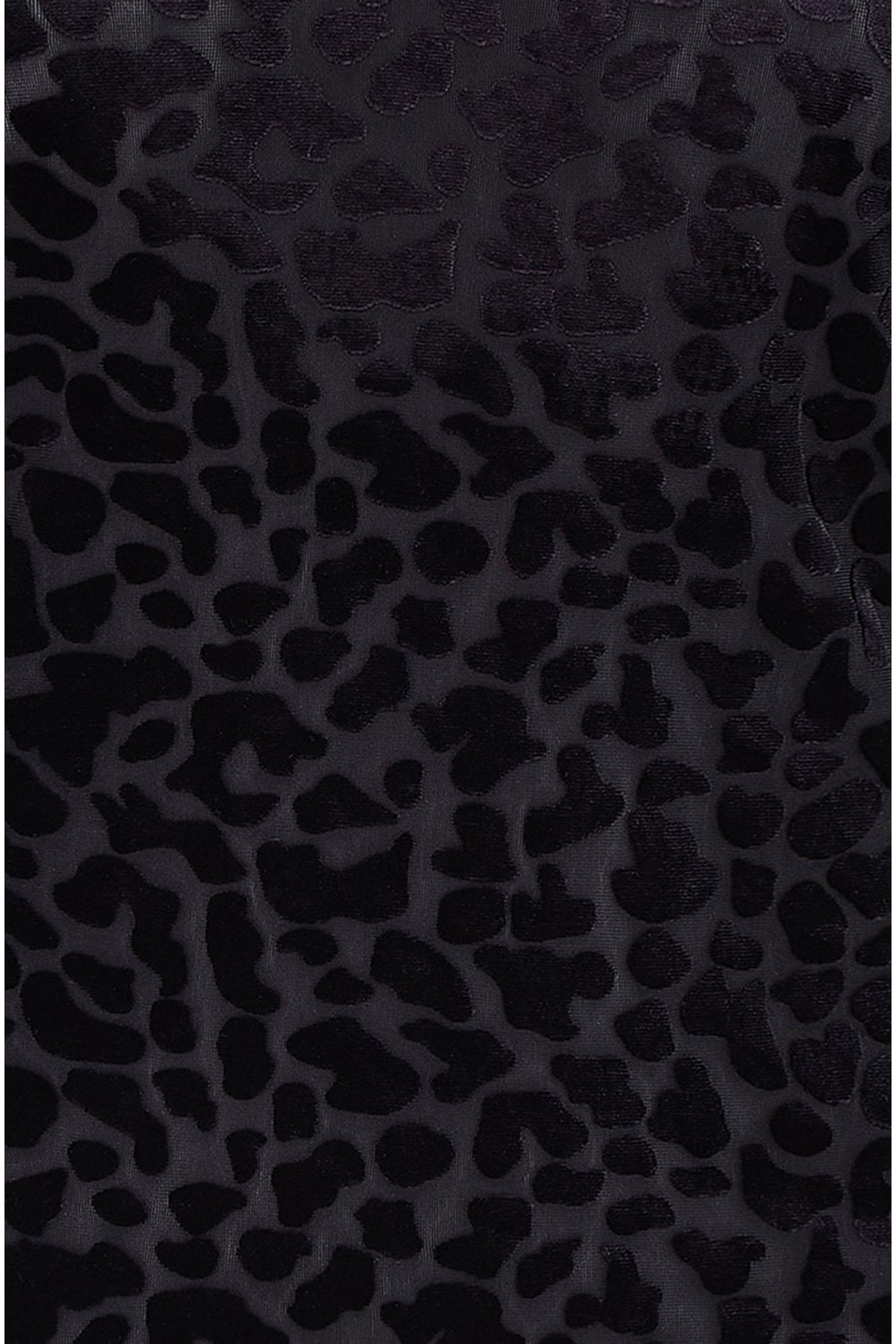 Yumi Black Velvet Leopard V Neck Top Yumi