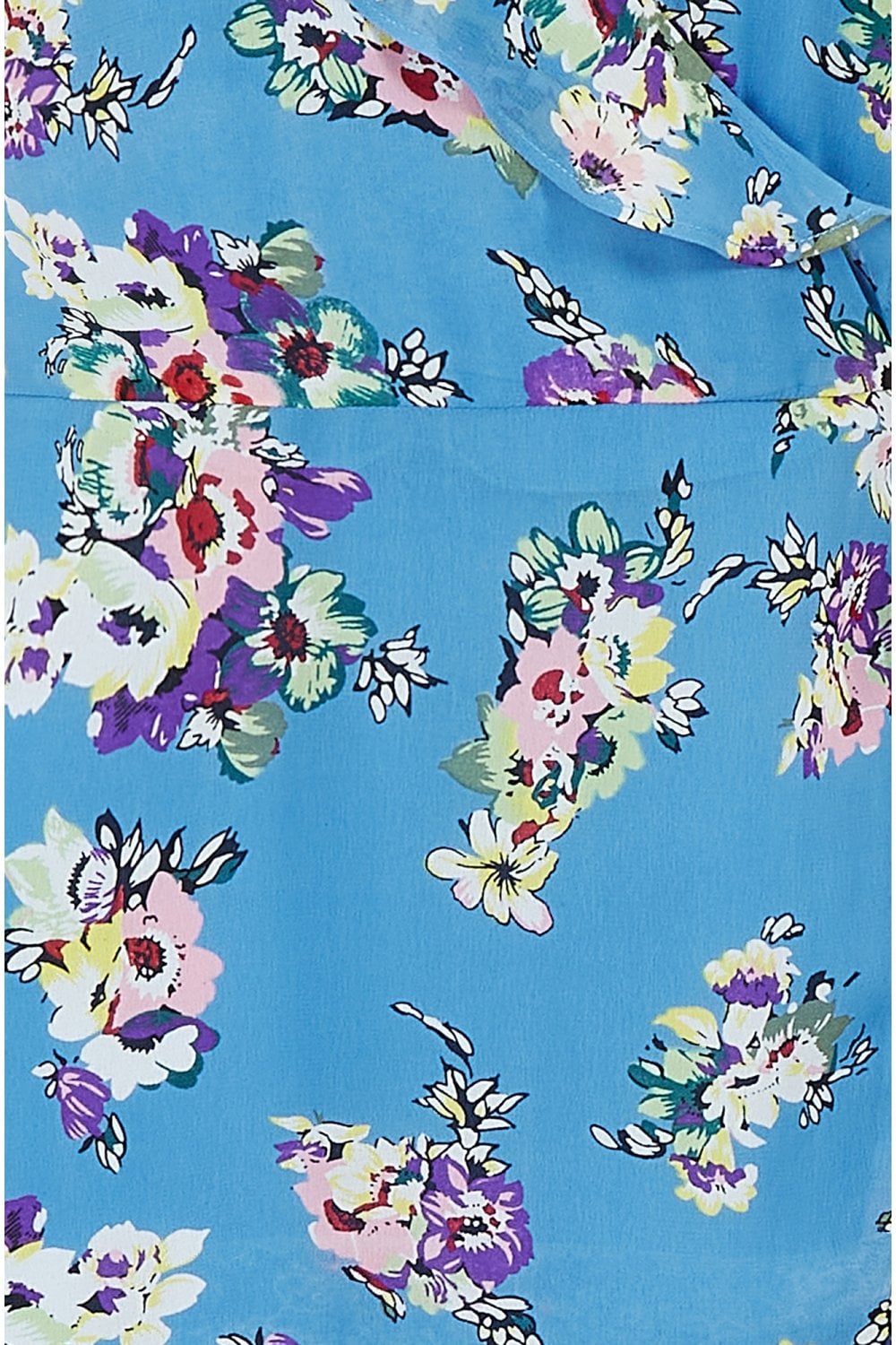 Yumi Blue Floral Wrap Dress Yumi