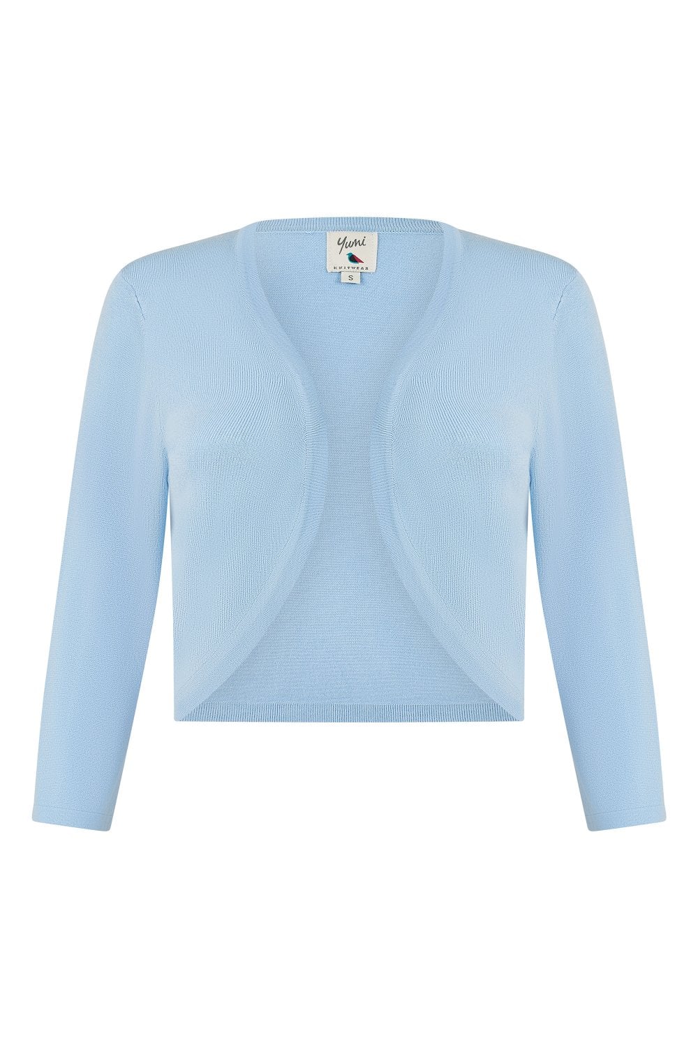 Yumi Blue Knitted Curve Bolero Yumi