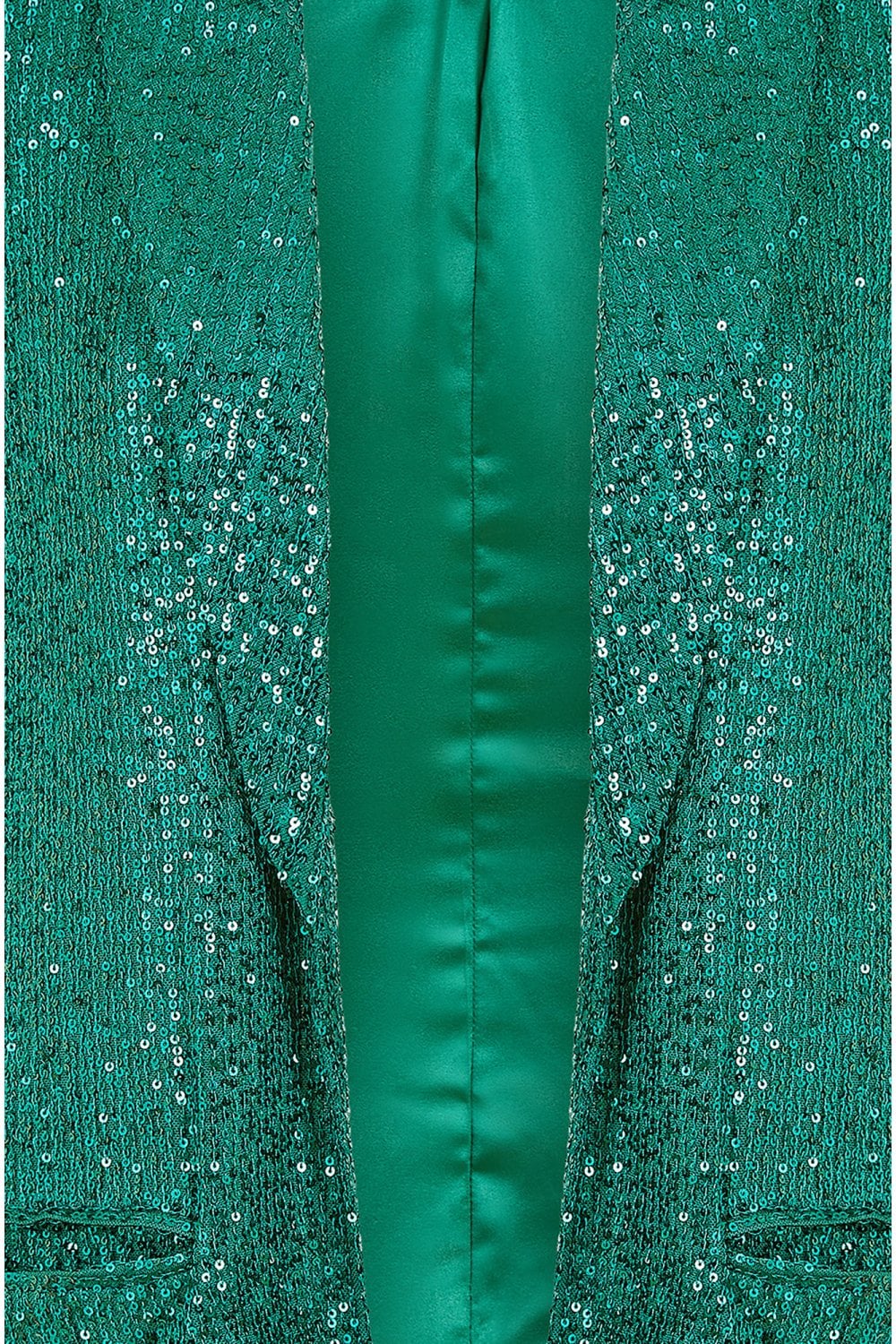 Yumi Bright Green Sequin Blazer With Pockets Yumi