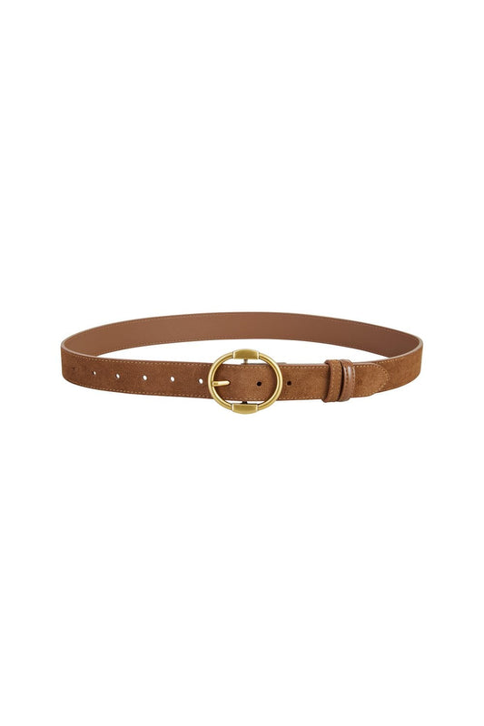 Yumi Brown Gold Buckle Belt Yumi