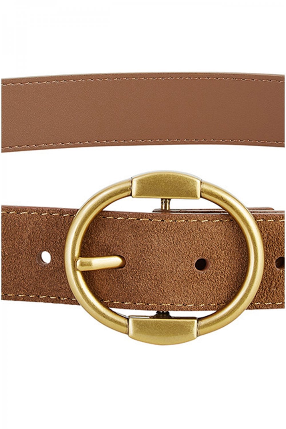 Yumi Brown Gold Buckle Belt Yumi