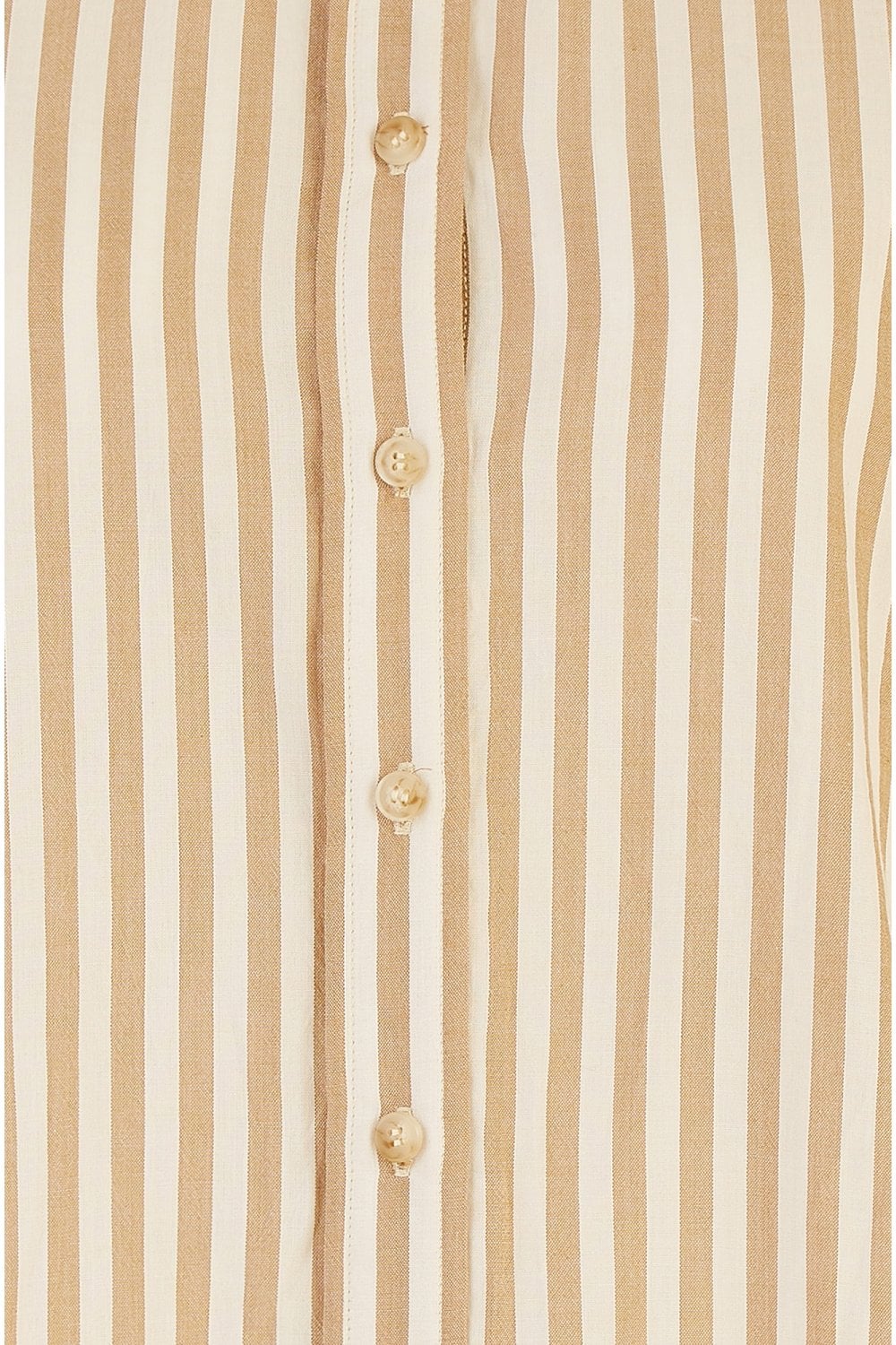 Yumi Brown Stripe Cotton Shirt Yumi