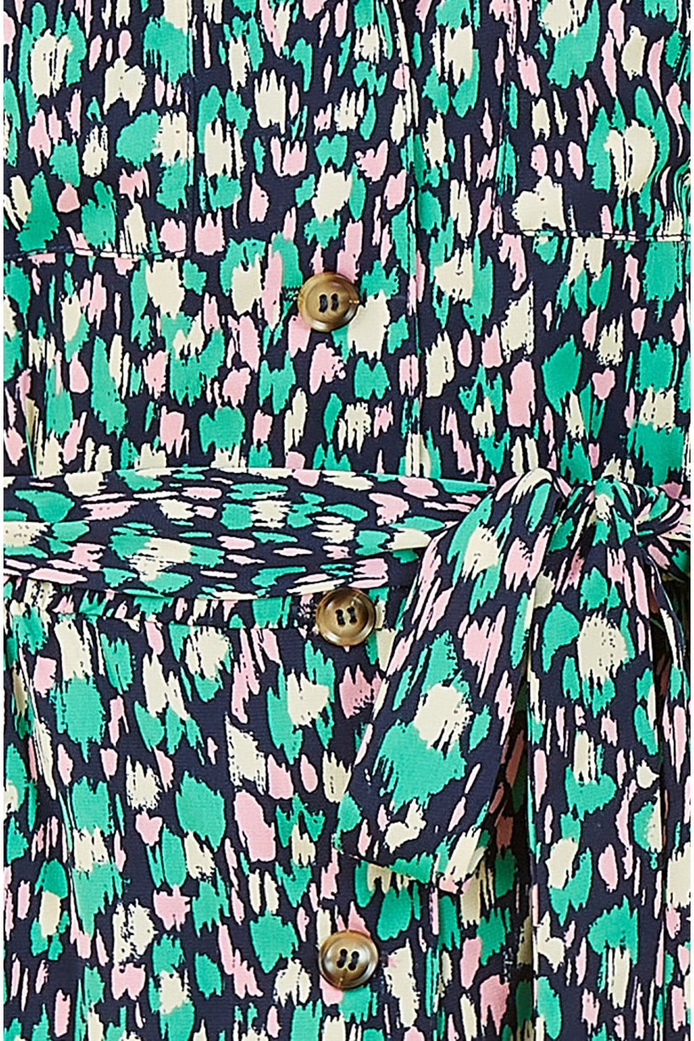 Yumi Green Dash Print Culotte Jumpsuit Yumi