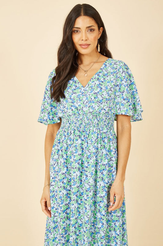 Yumi Green Ditsy Print Maxi Dress Yumi