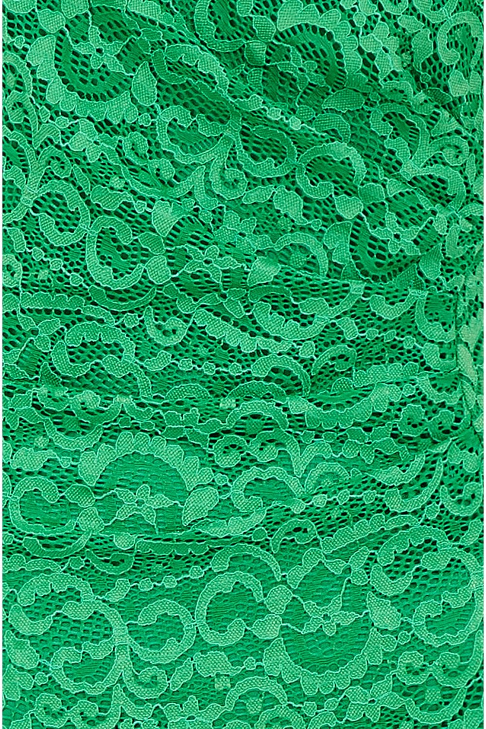 Yumi Green Ruched Lace Dress Yumi