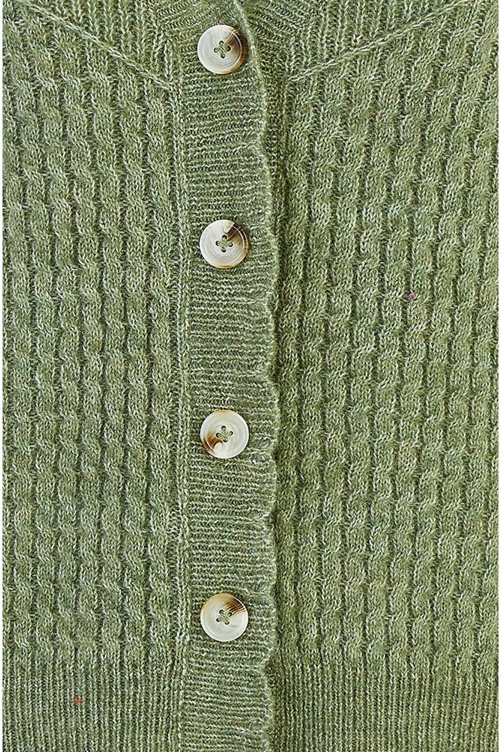 Yumi Green Twist Knit Button Up Cardigan Yumi