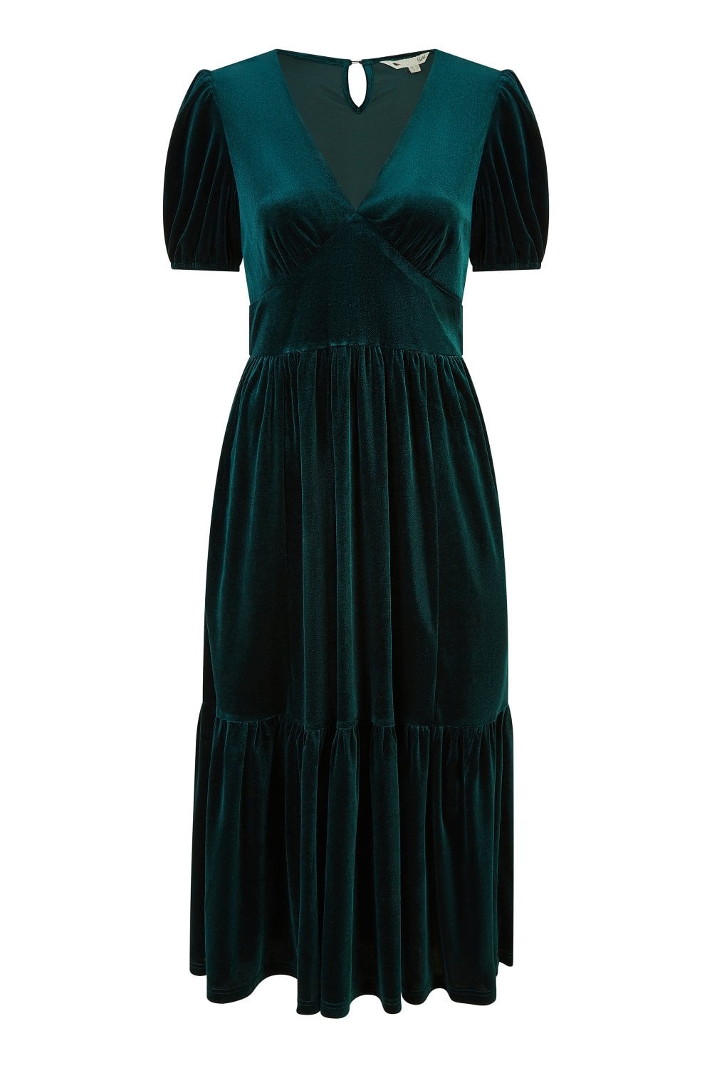 Yumi Green Velvet Midi Dress Yumi