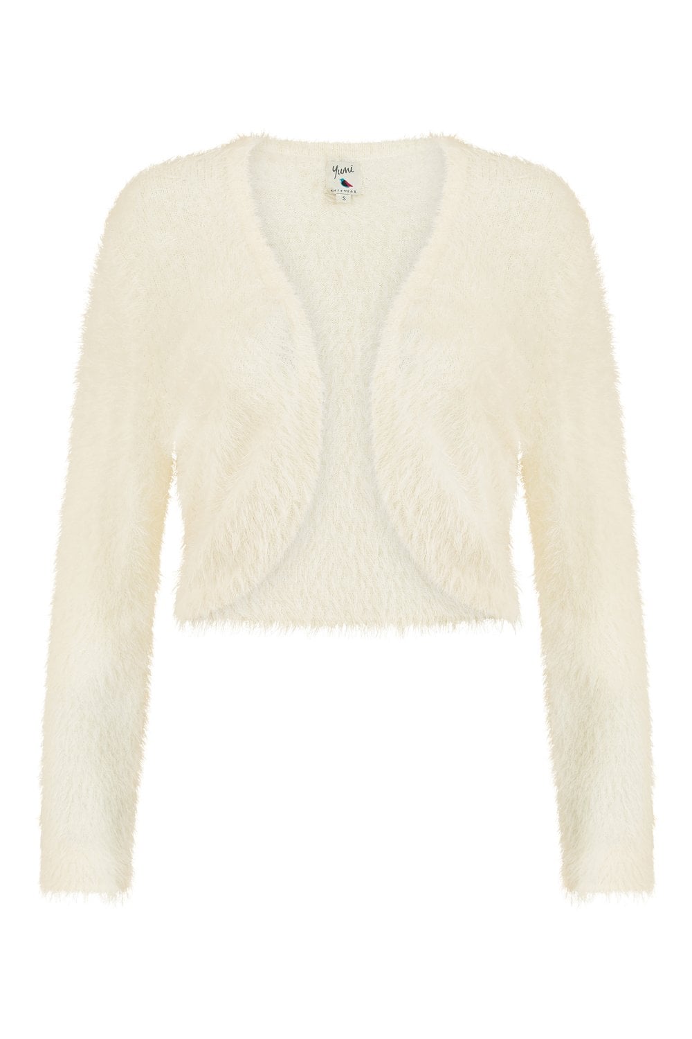 Yumi Ivory Eyelash Knit Bolero Yumi