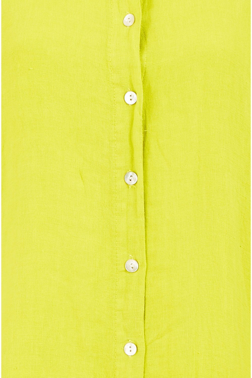 Yumi Lime Linen Relaxed Fit Longline Shirt Yumi