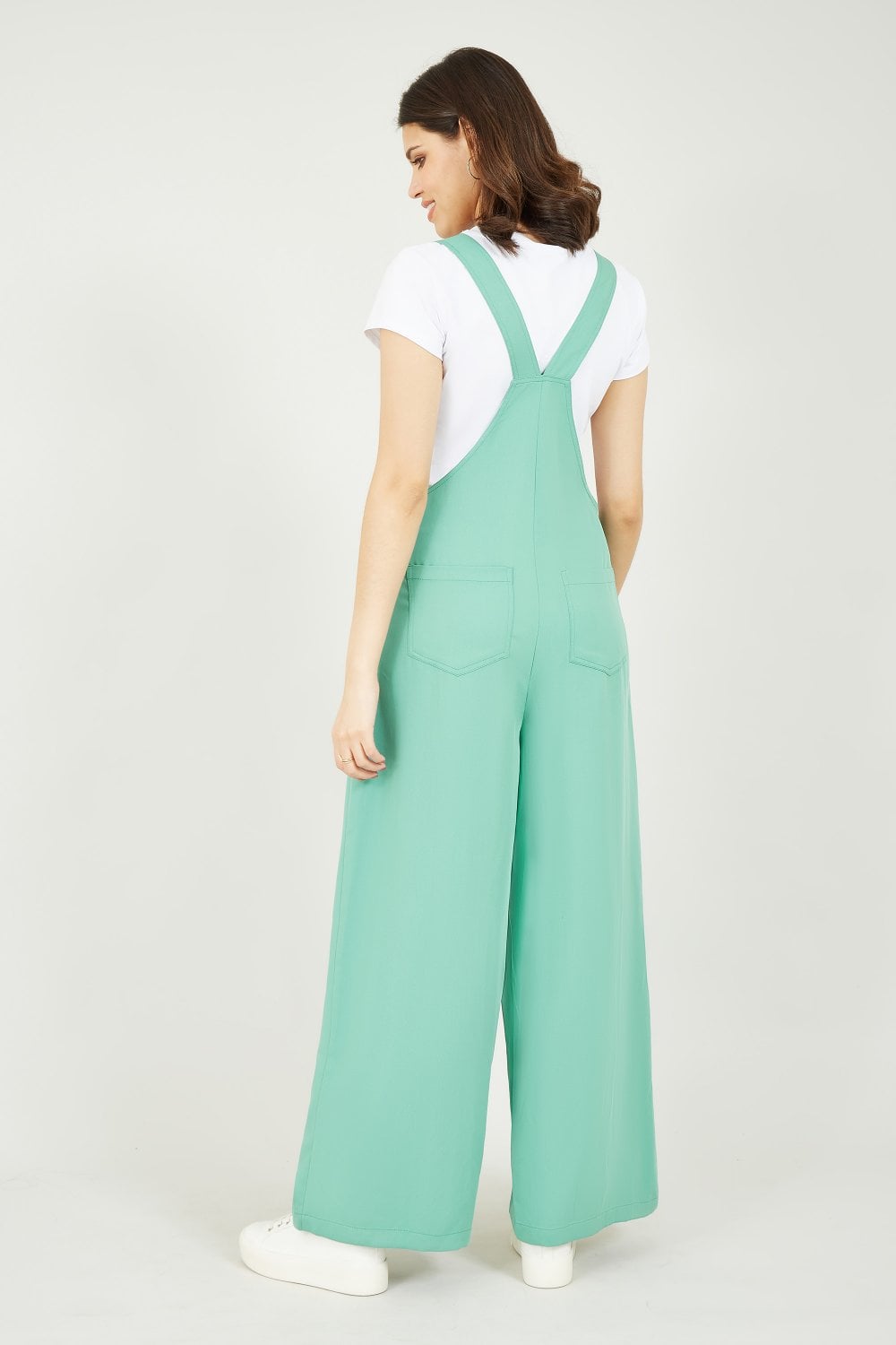 Yumi Mint Green Pocket Dungarees Yumi