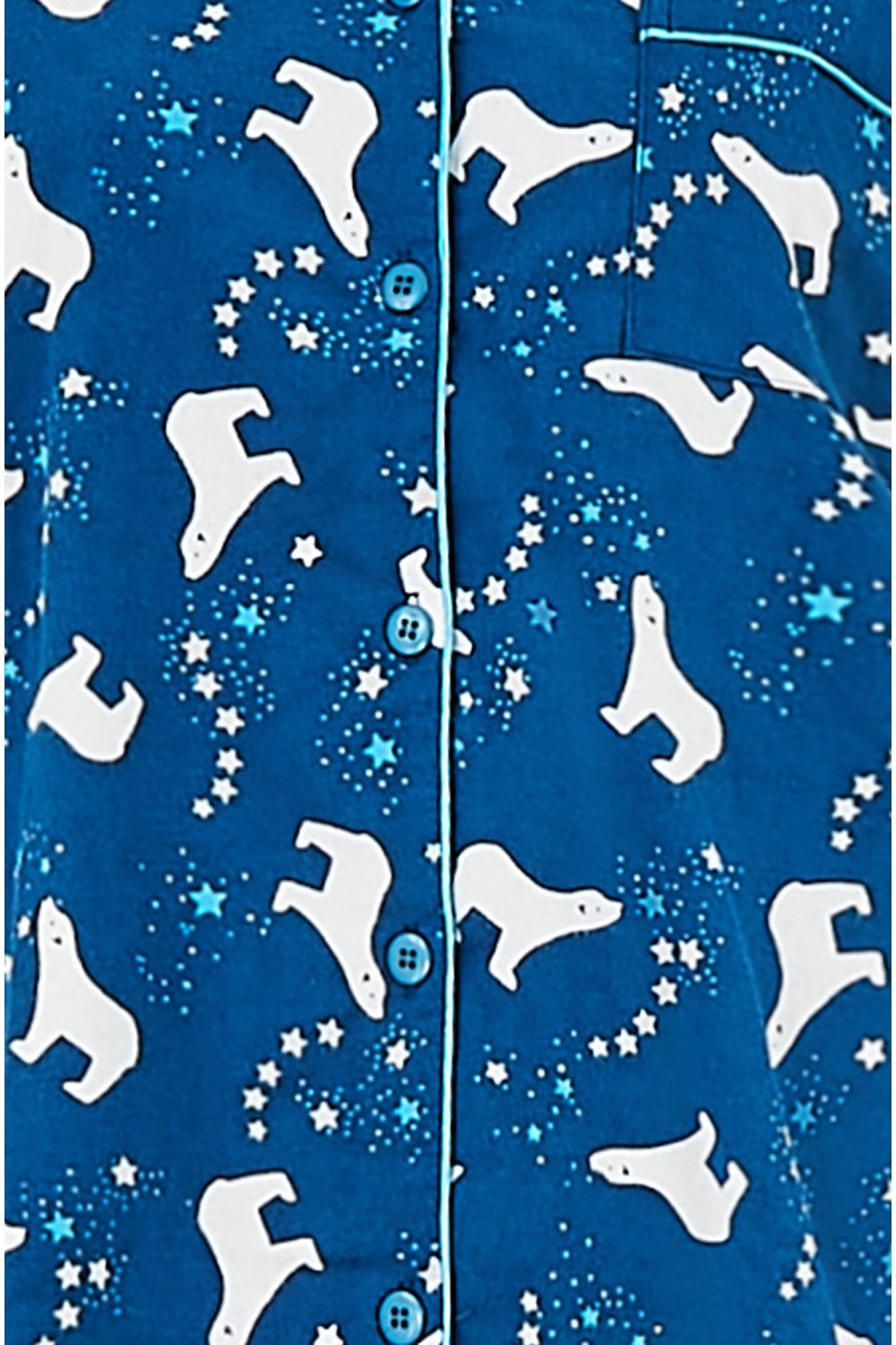 Yumi Navy Polar Bear Brushed Cotton Pyjamas Yumi