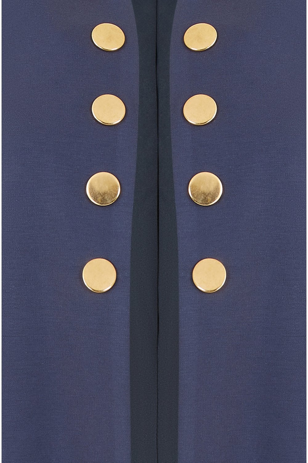 Yumi Navy Ponte Jacket With Military Buttons Yumi