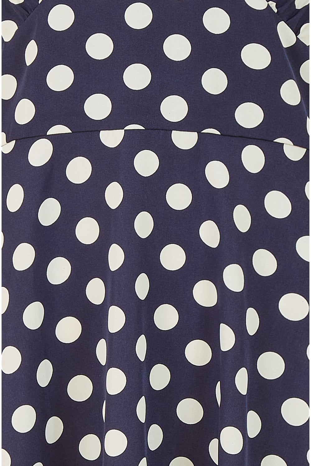 Yumi Navy Spot Print Kimono Sleeve Midi Dress Yumi